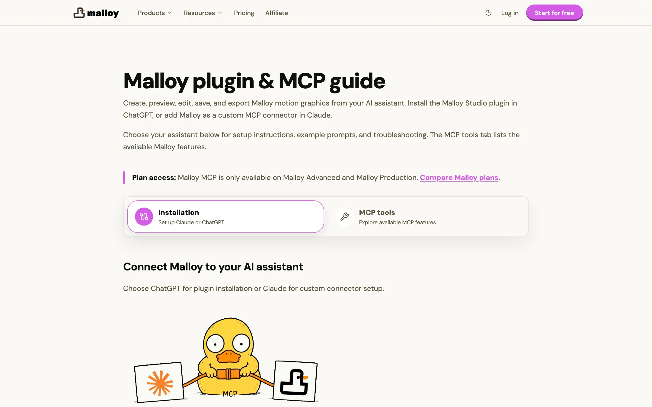 Malloy plugin and MCP guide for Claude and ChatGPT