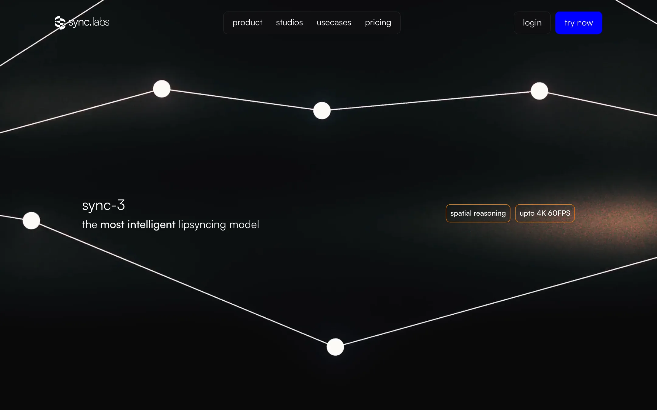 sync-3 model page headline: the most intelligent lipsyncing model